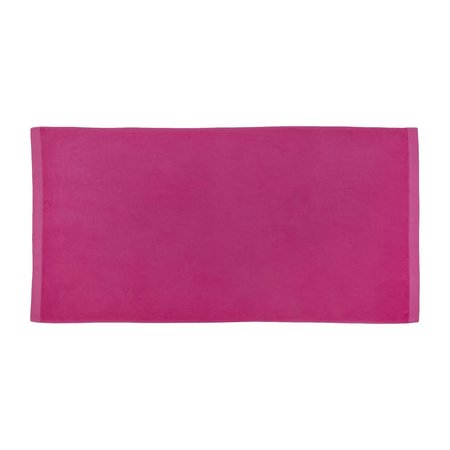 TOWELSOFT Jumbo Size Terry Dobby Hem Velour Beach Towel Velour Beach Towel 36 inch x 72 inch -Hot Pink HOME-BV1104-HTPNK